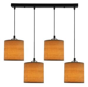 Orzechowa lampa wisząca z czterema kloszami V177 C5-L39