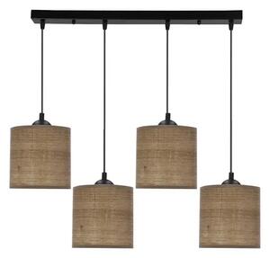 Orzechowa lampa wisząca z czterema kloszami V177 C5-L39