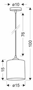 Ratanowa pojedyncza lampa wisząca - 4X V174 S2-K37