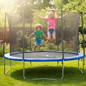 Trampolina ogrodowa ENERO 1078182 366 cm Czarno-niebieski