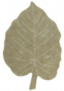 Oliwkowy dywan bawełniany - liść MONSTERA Olive 120x180 cm