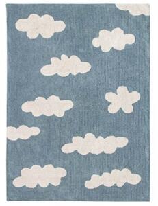Bawełniany dywan dziecięcy w chmurki CLOUDS Vintage Azul 120x160