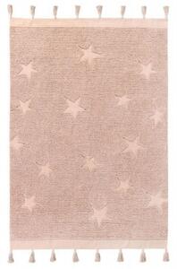 Różowy dywan dziecięcy w gwiazdki HIPPY STARS Vintage Nude