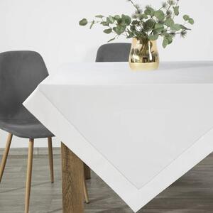 Obrus EUROFIRANY Madele 140 x 220 cm Srebrno-biaÅy