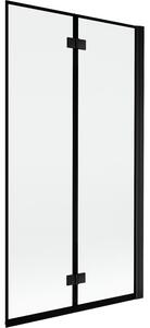 Mexen Mist parawan nawannowy 2-skrzydłowy prawy 100 x 150 cm, czarna ramka, czarny - 8A9-100-002-70-70-P
