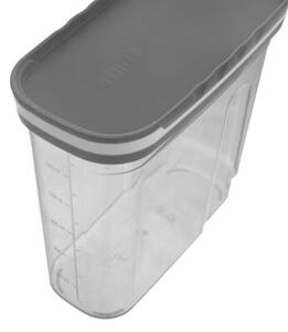 Pojemnik na produkty sypkie z dozownikiem szary GREY 1,8 l