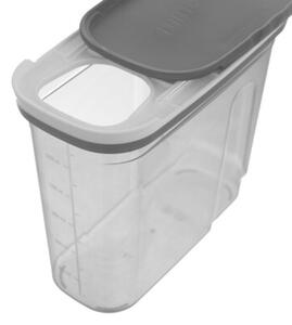 Pojemnik na produkty sypkie z dozownikiem szary GREY 1,8 l