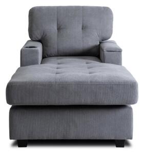 Fotel Wypoczynkowy Kanapa Sofa Do Salonu Sypialni Tapicerowany NEO Szary