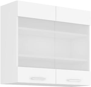Szafka kuchenna wisząca górna z witryną EKO 80 GS-72 2F Biały
