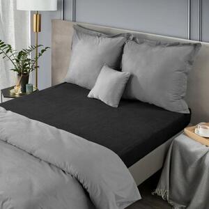 Prześcieradło EUROFIRANY Design 91 Frotte 140 x 200 cm Czarny