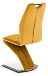 Krzesło tapicerowane K442 VELVET musztardowy