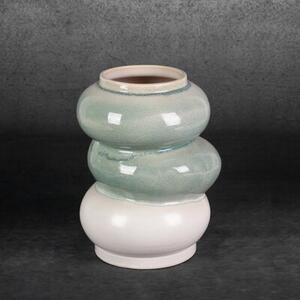 Wazon EUROFIRANY Liana 21 x 19 x 26 cm Kremowo-miętowy