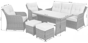 Zestaw mebli ogrodowych HOME & GARDEN Bergamo 456852 Szary