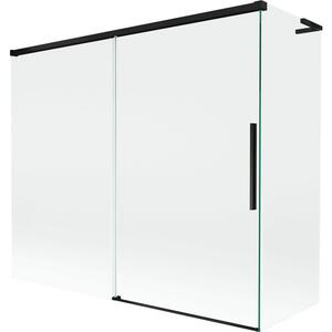 Mexen Rox L parawan nawannowy 2-skrzydłowy rozsuwany 180 + 90 x 150 cm, transparent, czarny - 8C9L-180-090-70-00