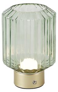 Moderne tafellamp messing met groen glas oplaadbaar - Millie Oswietlenie wewnetrzne