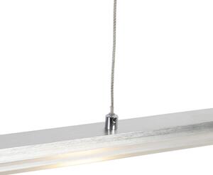 Stalowa lampa wisząca z szklaną płytką, w tym diodą LED ze ściemniaczem dotykowym - Platinum Oswietlenie wewnetrzne