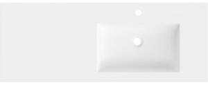 Mexen Otis umywalka wpuszczana w blat prawa 121 x 46,5 cm, biała mat - 25181201P