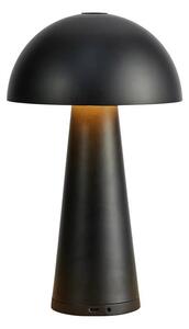 Czarna lampa mobilna Fungi - IP44