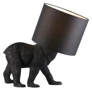 Designerska lampa stołowa Barack Bear - czarna