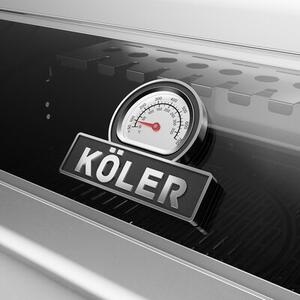Grill ogrodowy gazowy KOLER Krone S1 Silver 21.6 kW 73 x 46 cm
