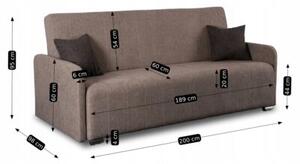 Wersalka RozkÅadana Sofa Kanapa Z FunkcjÄ Spania Dwuosobowa BeÅ¼owa ASPEN