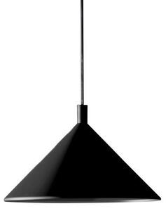 Lampa wisząca Cono ze stożkowym kloszem - 30cm, czarna, długi kabel