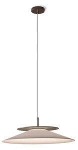 Lampa wisząca Asia - brąz, biały abażur, 46cm