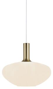 Owalna lampa wisząca Alton 35 - Nordlux - opalizujące szkło, czerń/złoto