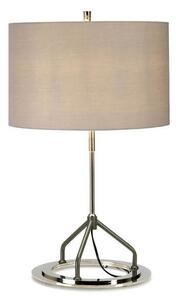 Elegancka lampa stołowa Vicenza - srebrna, szara