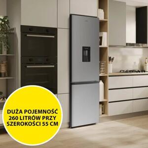 Lodówka CANDY CCH1S518DWX 180cm Stal nierdzewna Dystrybutor wody