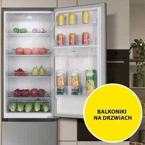 Lodówka CANDY CCH1S518DWX 180cm Stal nierdzewna Dystrybutor wody
