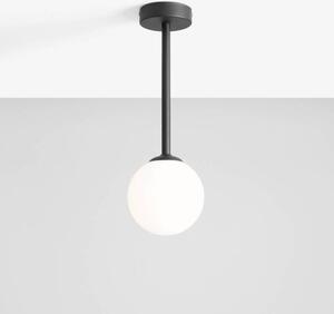 Lampa sufitowa nowoczesna Pinne S - czarna, szklany klosz