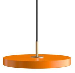 Lampa wisząca Asteria Mini - pomarańczowa, płaski klosz, LED