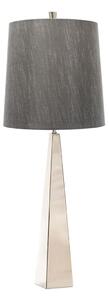 Nowojorska lampa stołowa - Agnes - srebrna, szara