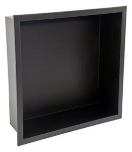 Półka łazienkowa wnękowa HYDROSAN IGA-BL-30X30X7 Czarny mat 30x30x7 cm