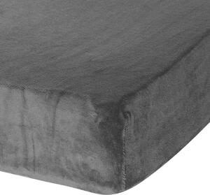 Prześcieradło EUROFIRANY Flano 180 x 200 cm Czarny