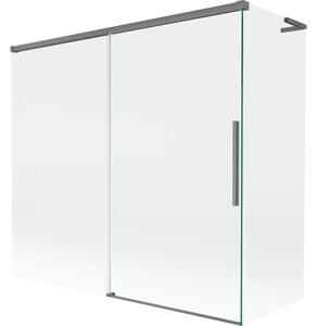 Mexen Rox L parawan nawannowy 2-skrzydłowy rozsuwany 170 + 75 x 150 cm, transparent, gun metal - 8C9L-170-075-95-00