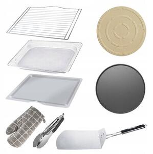 Wielofunkcyjny piec do pizzy TURBOTRONIC TT-PO12 Srebrny 2000W średnica 30 cm