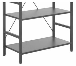 Regał na książki LOFT R4 czarny/czarny mat
