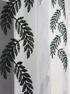 Firana z markizety haftowana w czarne listki 300x120