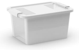 Biały plastikowy pojemnik z pokrywką 36,5x26x19 cm Bi-Box S – KIS