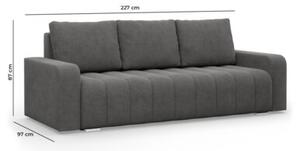 Kanapa z funkcjÄ spania, Velluto, 227x97x87 cm, beÅ¼owy | TYLETEGOTU