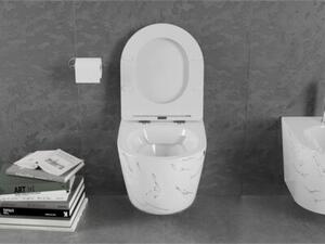 Mexen Lena miska wc Rimless z deską wolnoopadającą slim, duroplast, biała kamień - 30224093