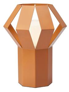 Pomarańczowa metalowa lampa stołowa z metalowym kloszem (wysokość 27 cm) Octa – Markslöjd
