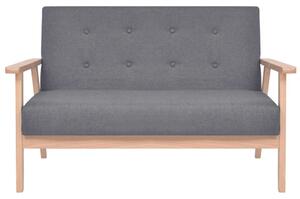 2-osobowa sofa materiałowa, ciemnoszara