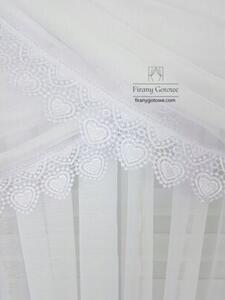 Firana do salonu sable 600 x 155 z gipiurÄ w serca