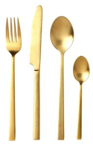 Stalowe sztućce w kolorze mosiądzu 16 szt. Brass – Bitz