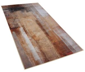 Prostokątny dywan krótkowłosy 80 x 150 cm abstrakcyjny wzór brązowy Trabzon Beliani