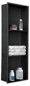 Półka łazienkowa wnękowa HYDROSAN TRES-BL-90X30X10 Czarny mat 30x90x10 cm