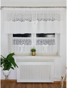 Firana do kuchni, zazdrostki, haft